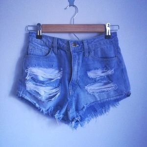 Forever 21 Ripped denim shorts